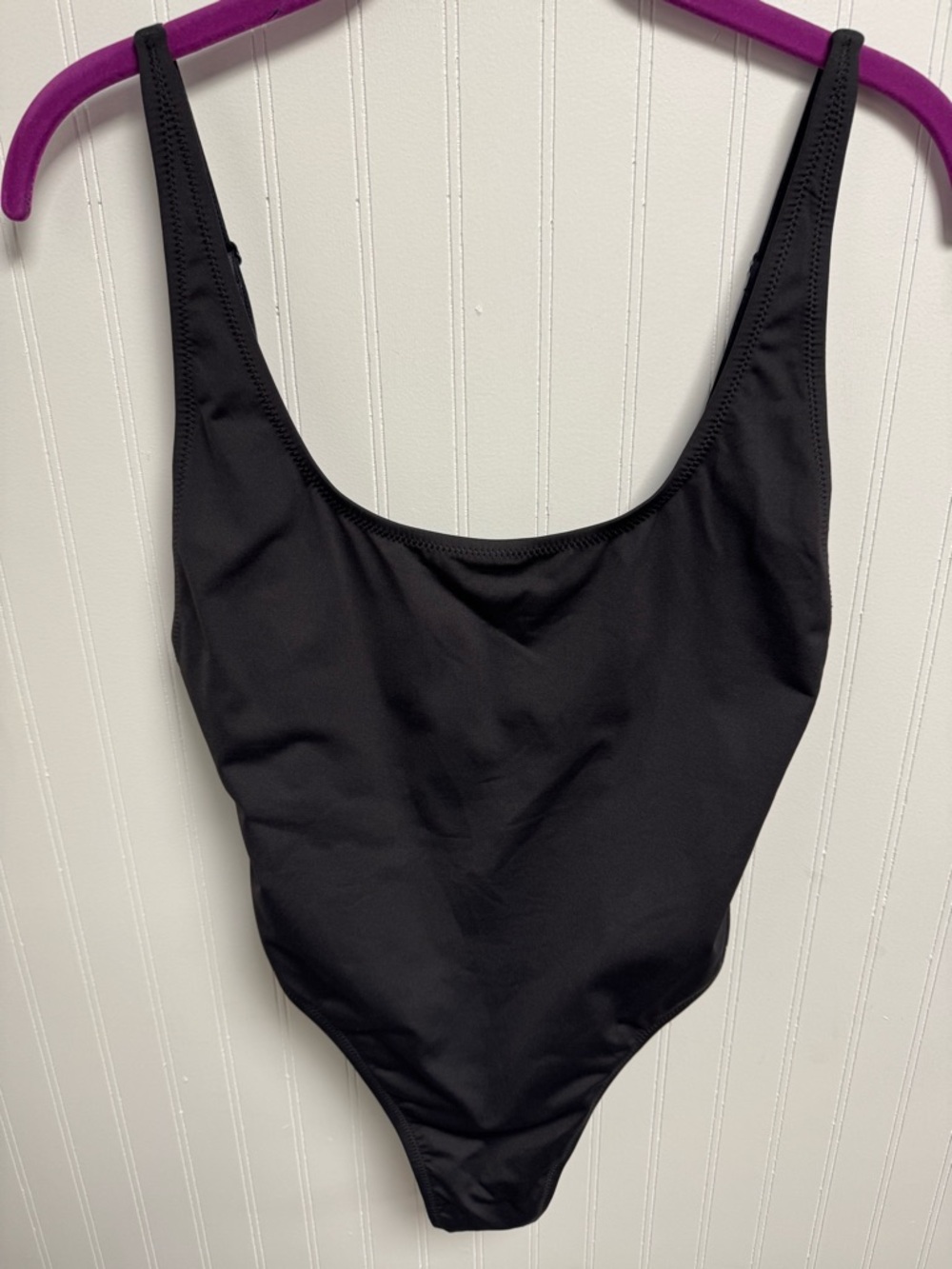 Skims Recycled Swim Scoop Neck Onepiece Large Onyx NWT